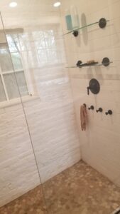 Same glass shower as previous image