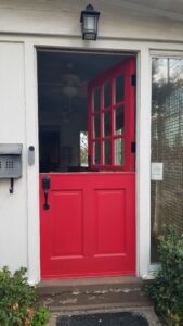 Dutch door with open top for airflow